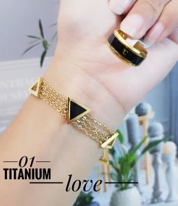 Titanium Gelang Set Cincin Suhu 704aac