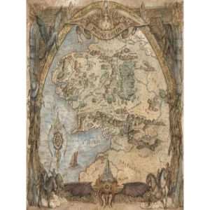 Jigsaw Puzzle 500/1000/1200/2000PCS Vintage Middle Earth Map Fantasy Art Brain Teaser Puzzle Calming Hobby Gift