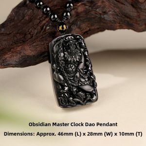 JIZHAOTANG | Talisman Amulet Natural Obsidian Pendant