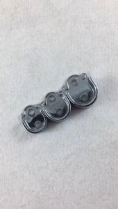 2Pcs U Shaped Clothes Rail Bracket Curtain Round Tube Open Flange End Base Closet Support Rod Holder