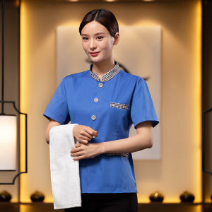 Long Sleeve Autumn Winter Work Uniform Set Short Sleeve Long Sleeve Hotel Housekeeping Maids Aunty plus Size Work Clothes