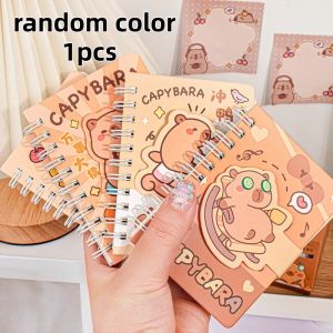 Mini Capybara Spiral Coil Notebook for StudentsA7 Portable Pocket Journal & School Prize Cute & Compact Stationery