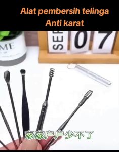 Alat Pembersih Telinga Kuping 5 in 1 Korek Kuping Stainless Ear Cleaner Anti Karat