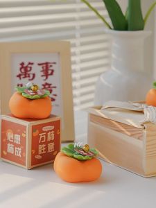 Lucky Persimmon Fruit Candle Creative Decoration Aromatherapy Persimmon Gift Box Christmas Birthday Gift Wedding Gift