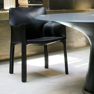 Italian Minimalist Nordic Designer Mid-Century Saddle Leather Armchair High-End Dining Chair Book Chair Retro Bauhaus Leisure Chair