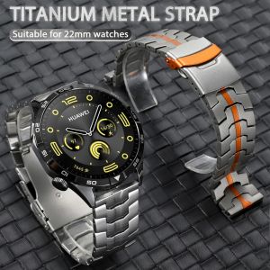 Sang Trọng 22Mm dây đeo Titan Cho đồng hồ Huawei Gt 5 4 3 Pro/Đồng Hồ 4 3 Pro Titan Kim Loại Thay Thế dây đeo cho nam Và Nữ
