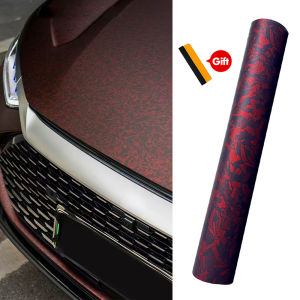 Matte Tuning Auto Accessories Red Car Wrapping Sticker Forged Carbon Fiber Vinyl for Motorcycle Vinyls Air-release Car Wrap Film