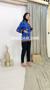 SERAGAM KORPRI kerah hitam terbaru full furing katun halus lengan dan kerah hitam tumpal 2022
