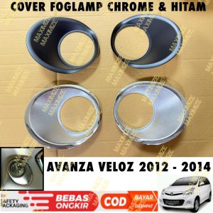 Cover Foglamp All New Avanza Veloz 2012 2014 Fog Lamp Hitam Chrome