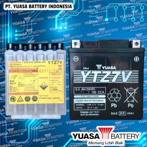 GARANSI RESMI YUASA YTZ7V ORIGINAL MOTOR ZX 10R AEROX 155 WR 250F 12 VOLT 6 AMPER GTZ7V MTZ7V