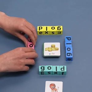 🚚ส่งจากไทย🚚 ของเล่นเกมกระดาน จับคู่ตัวอักษร สําหรับเด็กก่อนวัยเรียน คำภาษาอังกฤษปริศนาตลก เกม