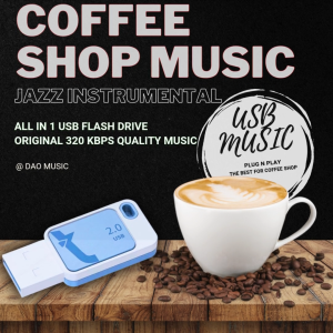 COFFEE SHOP MUSIC COLLECTION | JAZZ INSTRUMENTAL | USB FLASH DRIVE | MP3 320 KBPS HIGH QUALITY MUSIC