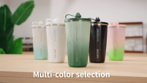 MEECOPA 600ML Coffee Cup With Straw 304 Stainless Steel Leakproof Thermal Cup Portable Travel Thermos Mug