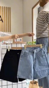 Quần Ngố Form Rộng Jean Quần Short Jean Ống Rộng Hàn Quốc