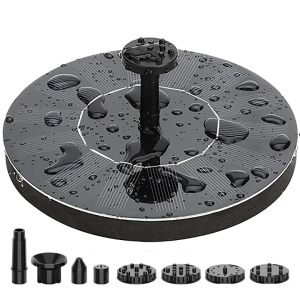 1.5W/2.5W Solar Fountain 200L/H/220L/H Floating Solar Powered Water Fountain Pump for Bird Bath Garden Pond Pool Outdoor