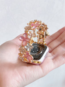 Huawei Watch4Pro Metal Floral Oil Painting New Womens Watch Band GT6 GT5 GT4 GT3 Compatible Zinc Nickel Alloy Smart Watch Band