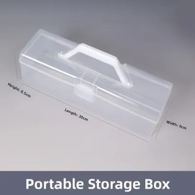 Portable Multi-Functional Plastic Storage Box Calligraphy Brush Carry Case Protective Art Painting Watercolor Pen Organizer
