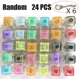 /-LED Keyboard Keychain Fidget Toys Crystal Clicker Sensory Toy for Stress Relief Keyboard Keychain Fidget Gadget for Adults Kid