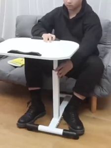 Adjustable Side Table Desk With Wheels Movable Lift Side Table Folding Computer Desk Bed Desk Writing Desk