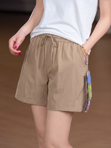 XIAOER | Pastel Color Series Wrinkle Texture Cool and Breathable Loose Waist Shorts