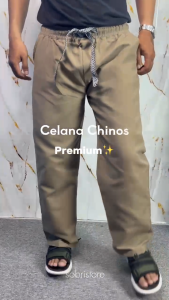 CELANA PANJANG PRIA CHINOS STRAIGHT STANDAR KATUN KOREAN STYLE PRIA WANITA REGULER HITAM FIT CASUAL