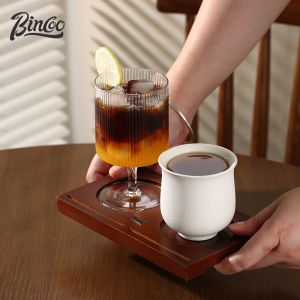 Bincoo hai lỗ gỗ vuông tấm gỗ phục vụ món khai vị khay Snack Món Tráng Miệng Trà cà phê tấm