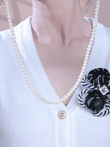 Freshwater Pearl Necklace 5.3-6.3mm White Near-round