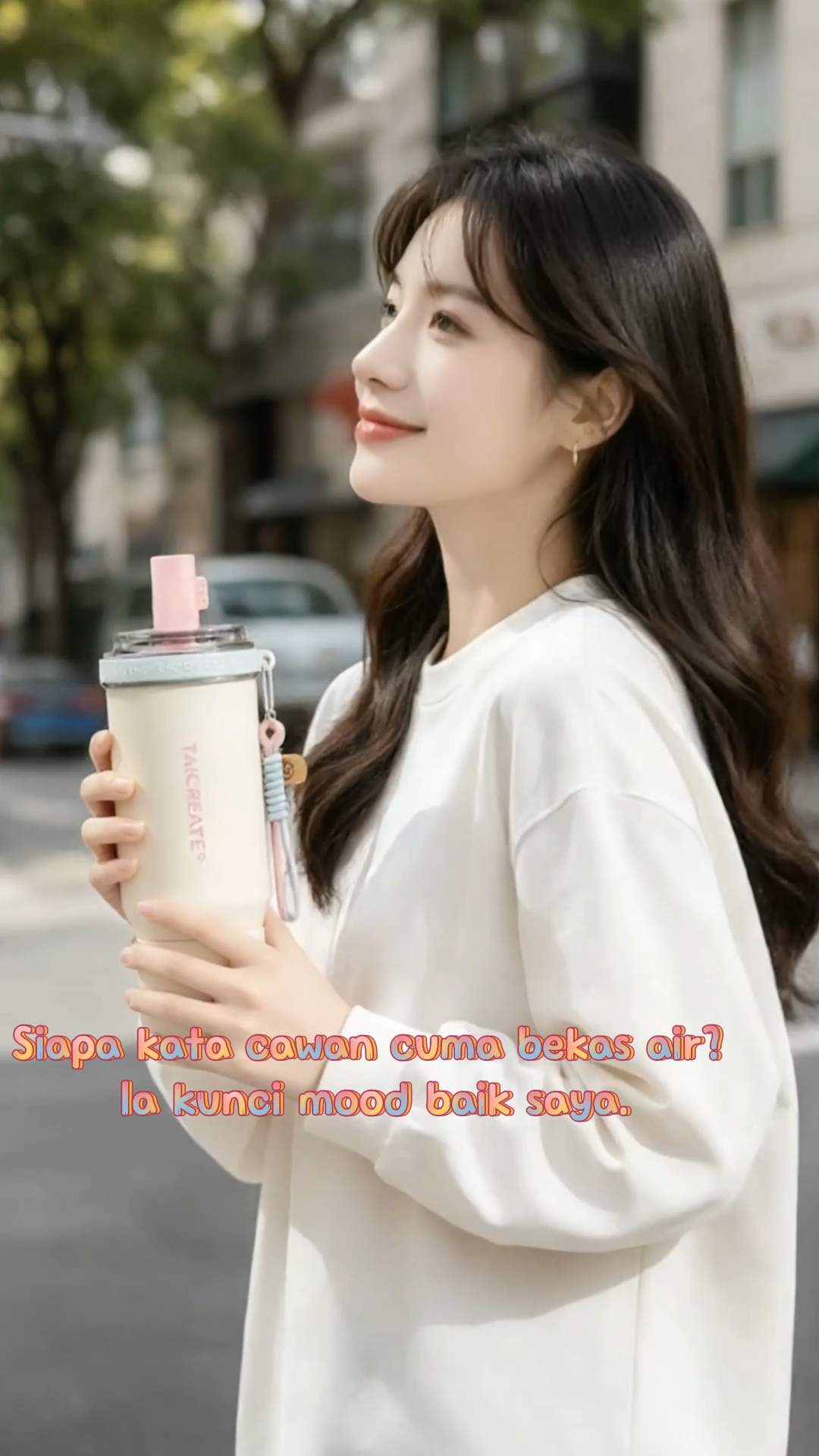 TaiCreate® Tumbler 900ml 316L Stainless Steel Ceramic Liner Thermos Flask with Straw Handheld Vacuum Insulated Car Mountable Cup