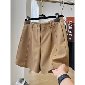 Plus Size Ladies Extra Large Size 150.00kg High Waist Wide-Leg Suit Shorts Womens Summer Fashion Loose Leisure All-Matching Fifth Pants 2