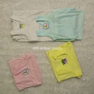 6 pcs singlet bayi  kaos dalam anak usia 0 sampai 6 tahun warna birupinkkuning.