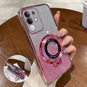 Vivo Y29 4G Silicon Protective Case Full Cover Anti-Fall Female Model International Version Creative Luxury Glitter Design