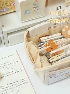 Large Capacity Pencil Case 9 Layers Korean Style Pencil Box Multifunctional Office Student Stationery Kotak Pensel 笔袋大容量