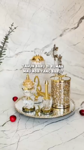 Mabkhara Bukhur / Tempat Pembakaran Bukhoor Dupa Bisa Berputar / Tempat Pengharum Ruangan Premium