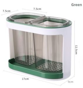 Kitchen Wall-Mounted Chopsticks Holder with Lid Drainable Storage Box Display Rack Utensils Organizer Cabinet Storage Shelf