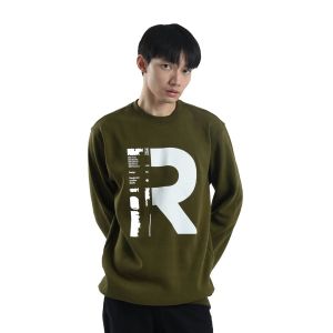 sweater pria roughneck 1991- sweeter cowok aestetic-crewnekc pria oversize-sweater hitam -sweeter cowok keren