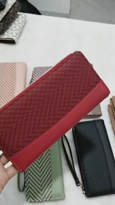 Womens PU Leather wallet Korean version long wallet multi-card zipper bag womens wallet handbag