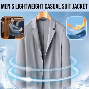 Mens Lightweight Casual Suit Jacket Men Casual Blazers Lightweight Breathable Masculino Clothing M-7xl