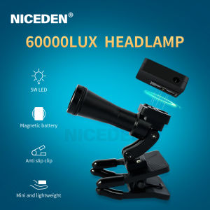 Niceden 5W Portable Dental Headlight Clip-on High Brightness Wireless Headlight with for Dental Magnifiers LED Headlight