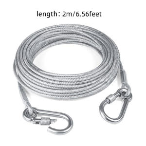 3m-15m Stainless Steel Pet leash Clothesline Portable Windproof Indoor/Outdoor Clothes Drying Camping Supplies Clothes Line