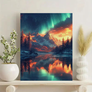 Colorful Aurora Borealis Night Sky Landscape Jigsaw Puzzle 500/1000/1200/2000PCS Stress Relief Puzzle Wall Art Decor Gift