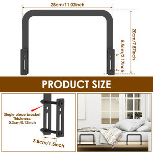 2Pcs Nonslip Mattress Slide Stopper Metal Mattress Gaskets Adjustable Mattress Retainer Bar Furniture Accessories for Bedroom