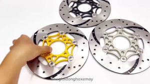 Đĩa Xe Máy Hylos 220mm V1 Khoen Inox Ép Thủy Lực Lắp Mọi Loại Xe
