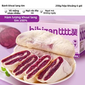BIBIZAN | Bánh Ngọt Khoai Tím Thanh Long Hộp Đầy