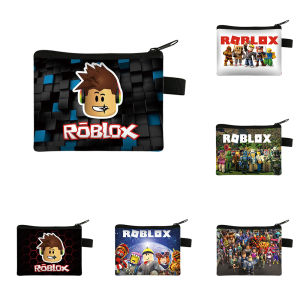 FUDESHE ผ้าอ๊อกซ์ฟอร์ด กระเป๋าใส่เหรียญ roblox ความจุสูงมาก แบบพกพาได้ ถุงเก็บสัมภาระ โพลีเอสเตอร์ กระเป๋าสตางค์การ์ตูนขนาดเล็ก