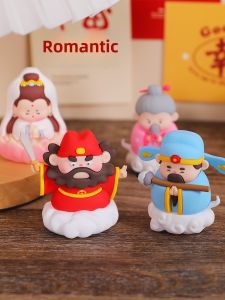 Emotionally Stable Little Fairy Wealth God Office Desk Car Decoration Buddha Style New Year Gift Soft Rubber Chinese Artistic Style