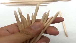 100 pcs Stik Kayu Oranye Penghilang Kutikula Untuk Nail Art / Kutikula Kayu / Kutikula Lidi / stick kuku / Manicure DMO Q13