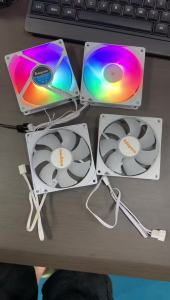 9025 White CPU Cooler Fan 90MM DC12V Square 4PIN PWM RGB Case Cooling Fan for PC CPU Cooler Replacement Fan