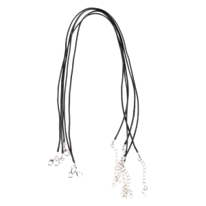10pcs 60cm Necklace Waxed Cord Leather Rope String With Lobster Claw Clasp For Jewelry Making 2mm