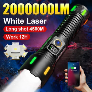 2000000LM Super Powerful Flashlights USB Rechargeable LED Flashlights Military Tactical Flashlight Camping Survival Accessories