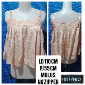 ATASAN WANITA BLOUSE CROP KREM(FOREVER 21) 499